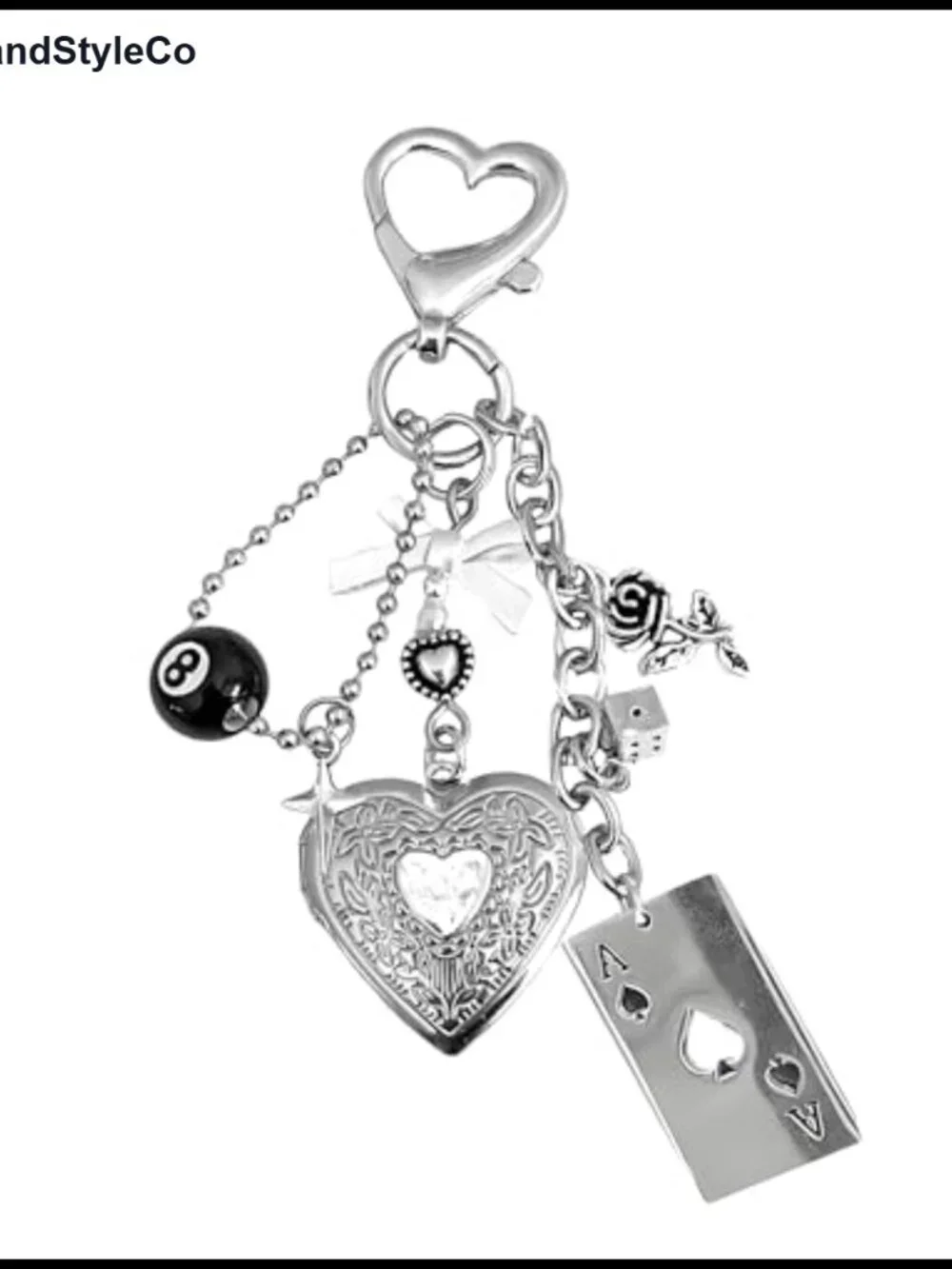 Y2K Bag Charm Keychain Alloy Acrylic Purse Accessory